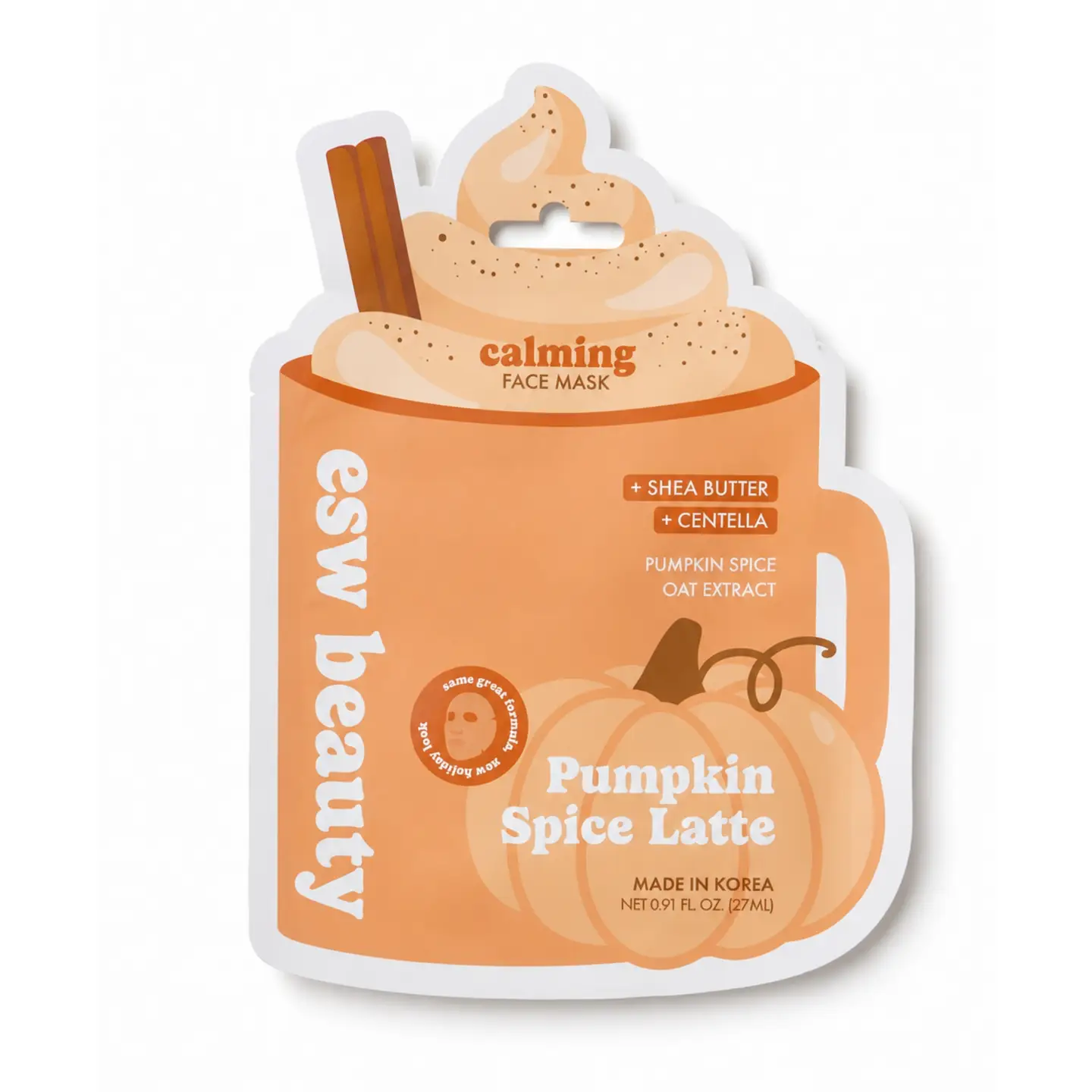 Pumpkin Spice Latte calming sheet mask