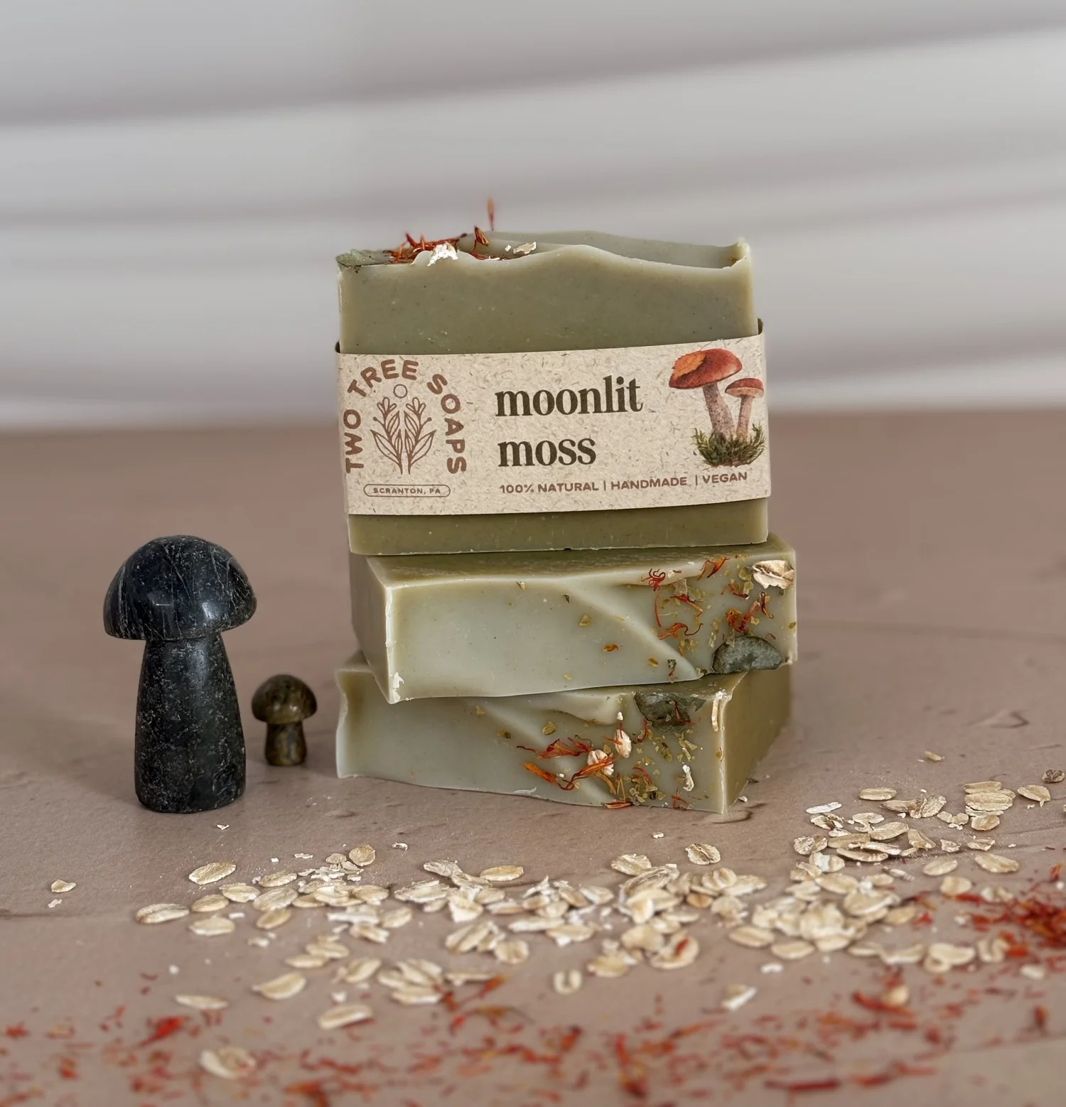 lavender, patchouli, geranium, and spearmint scented soap