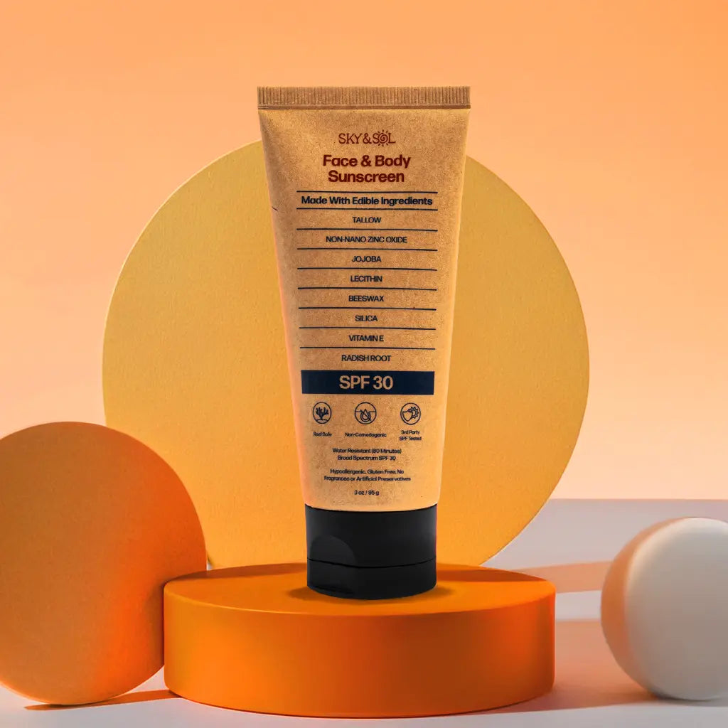 a bottle of sunscreen