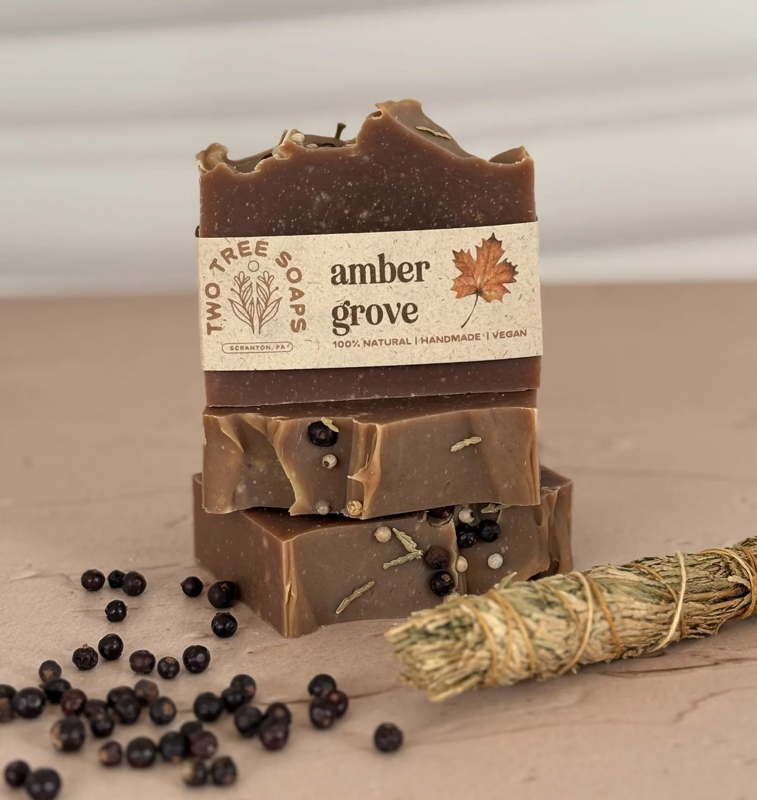 warm cinnamon and sweet orange scented soap